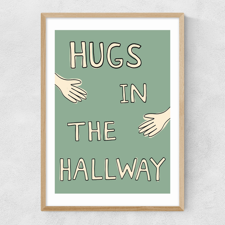 Hugs In The Hallway Narrow Oak Frame