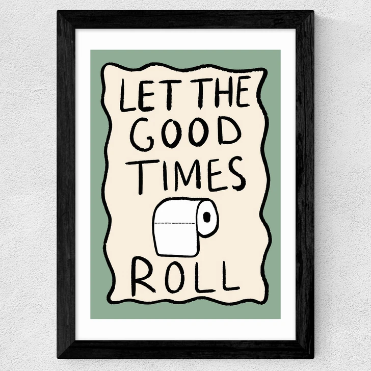 Good Times Roll Wide Black Frame