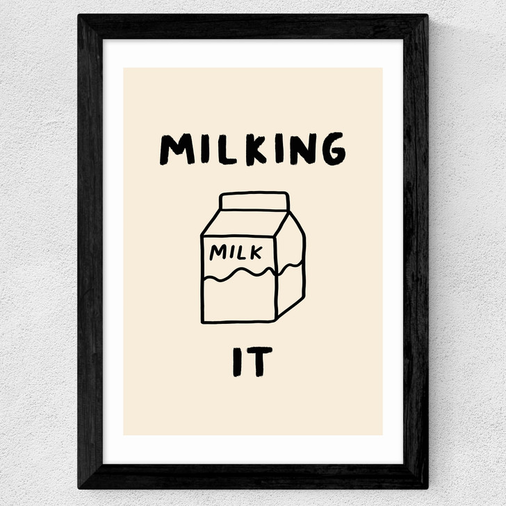 Milking It Wide Black Frame