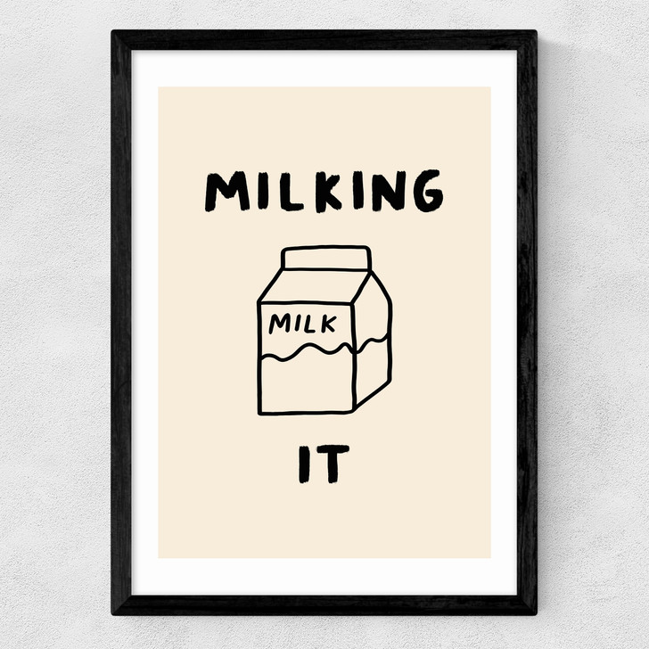 Milking It Medium Black Frame