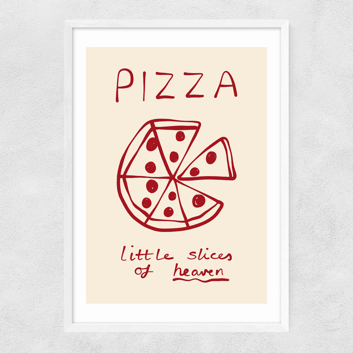 Slices of Heaven Narrow White Frame