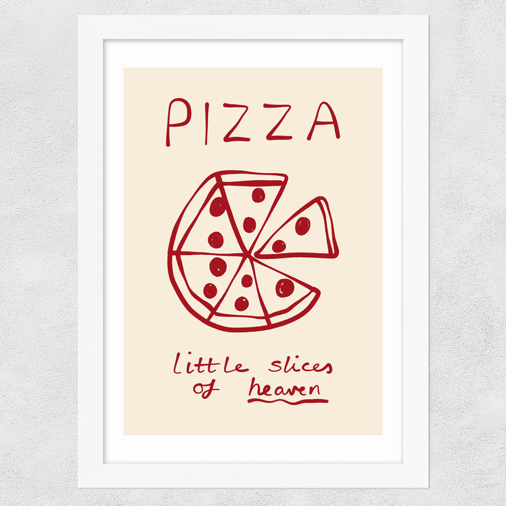 Slices of Heaven Wide White Frame