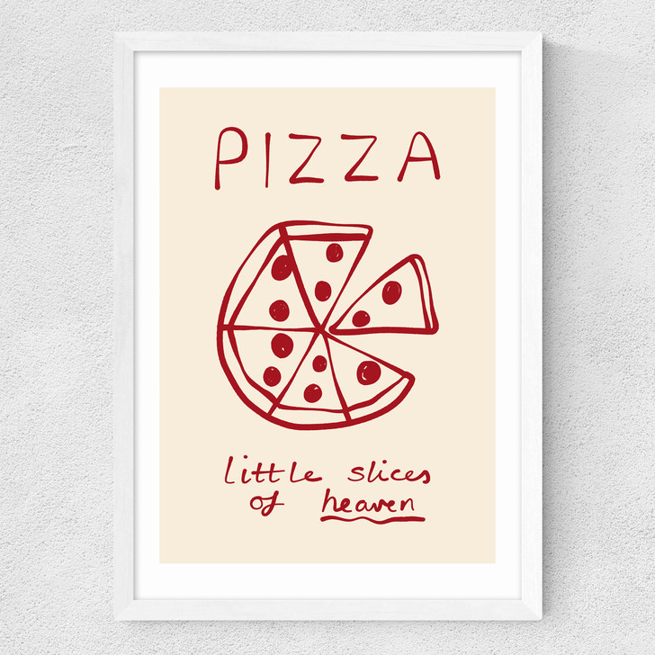 Slices of Heaven Medium White Frame
