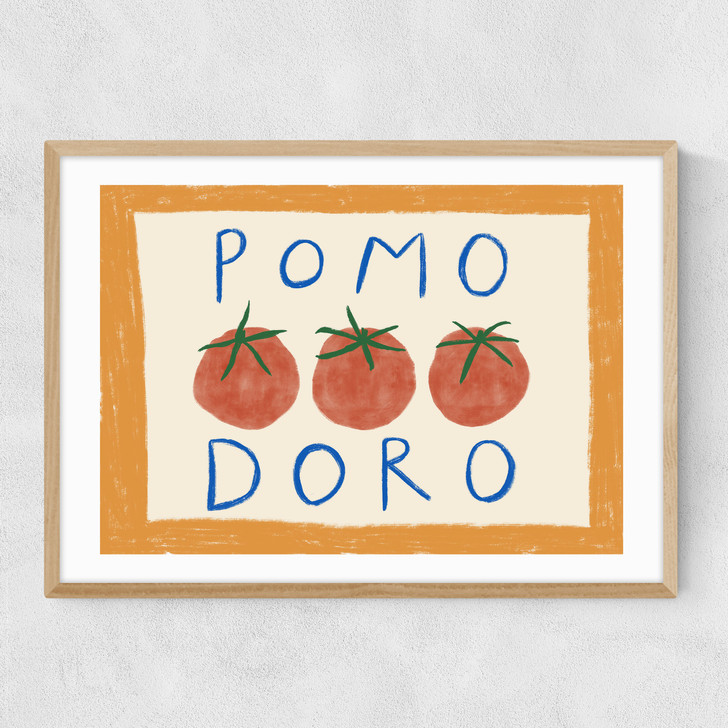 Pomodoro Tomato Narrow Oak Frame