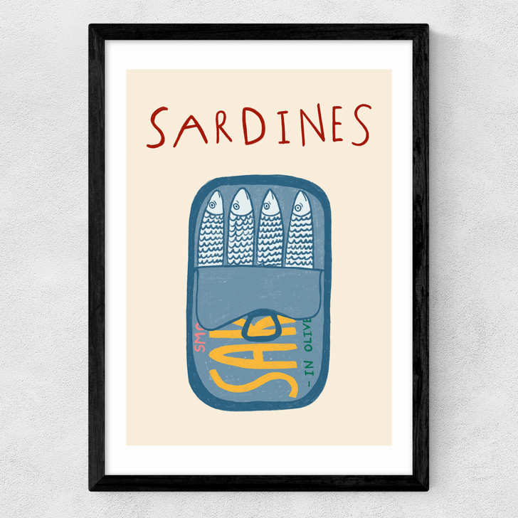 Sardines In A Tin Medium Black Frame