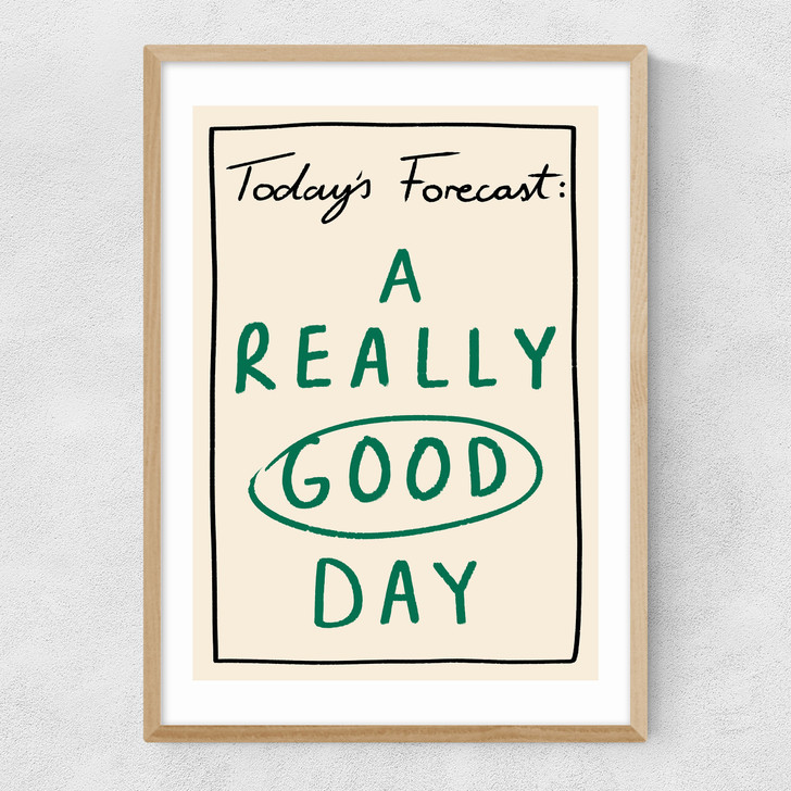 Today's Forecast Narrow Oak Frame