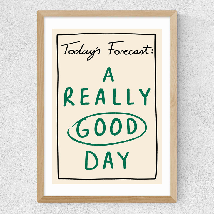 Today's Forecast Medium Oak Frame