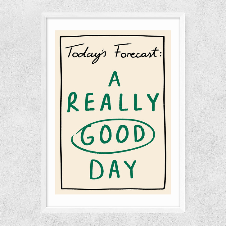 Today's Forecast Narrow White Frame