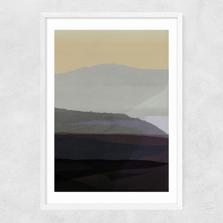 Golden Hills III Narrow White Frame