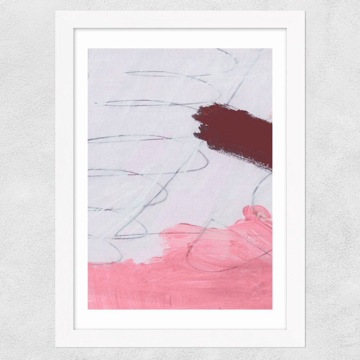 Pink Brush Set 1 Wide White Frame