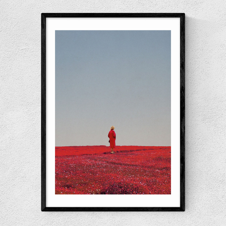 Everything Was Red Narrow Black Frame