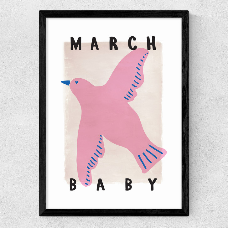March Baby Medium Black Frame