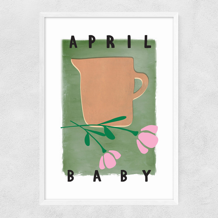 April Baby Narrow White Frame