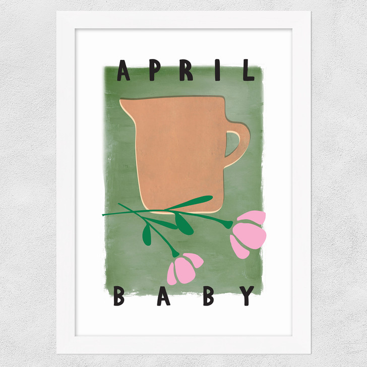 April Baby Wide White Frame