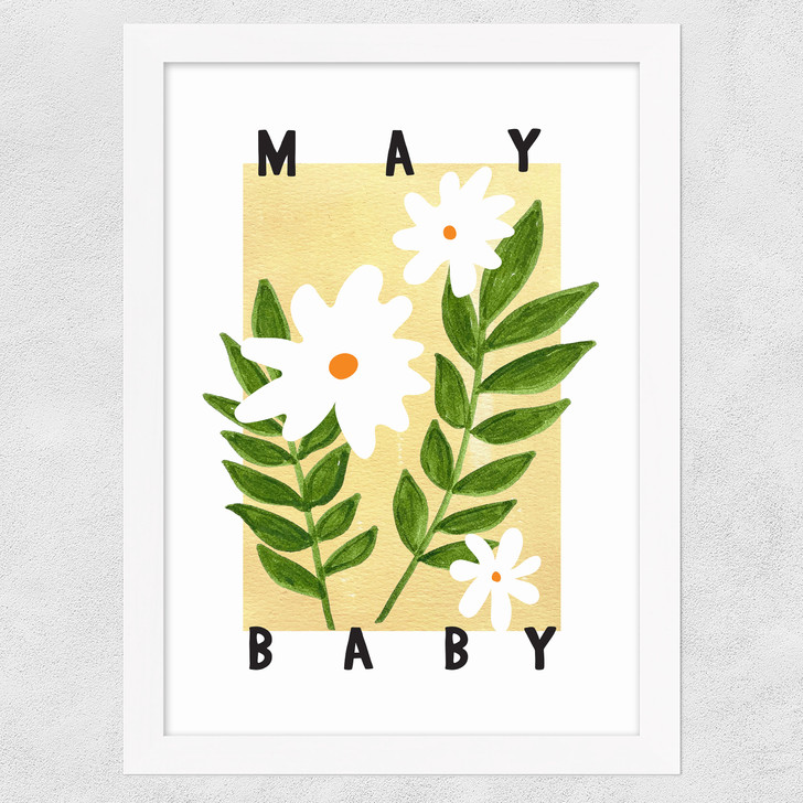 May Baby Wide White Frame