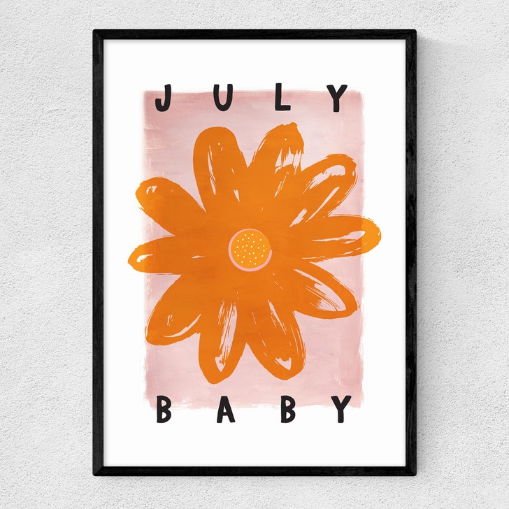 July Baby Narrow Black Frame