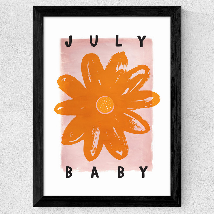 July Baby Wide Black Frame