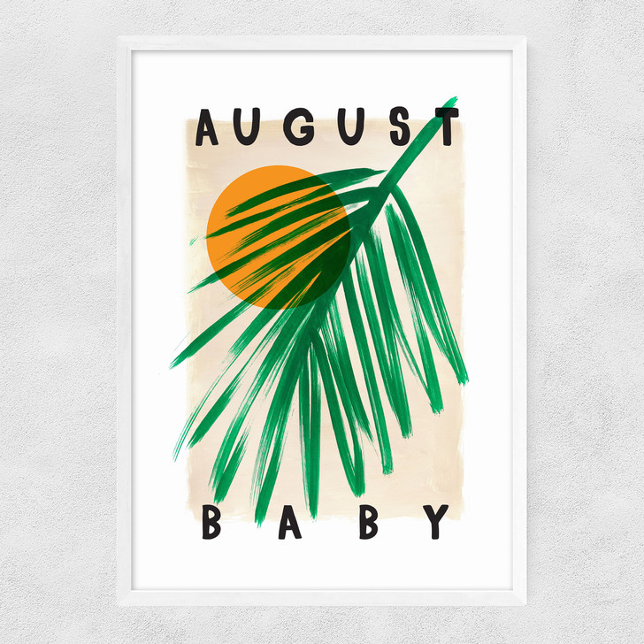 August Baby Narrow White Frame