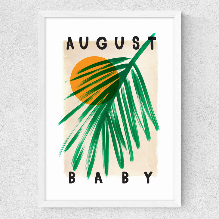 August Baby Medium White Frame