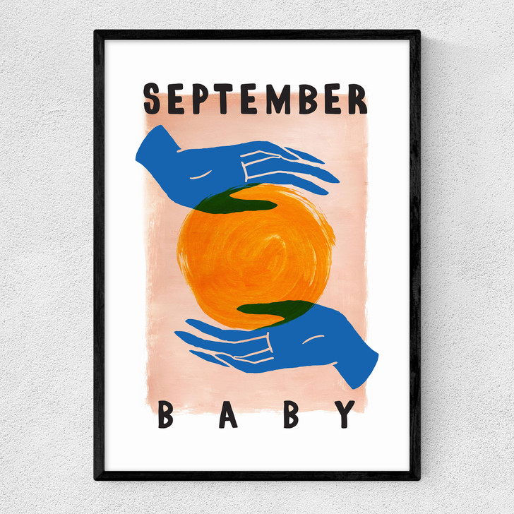 September Baby Narrow Black Frame
