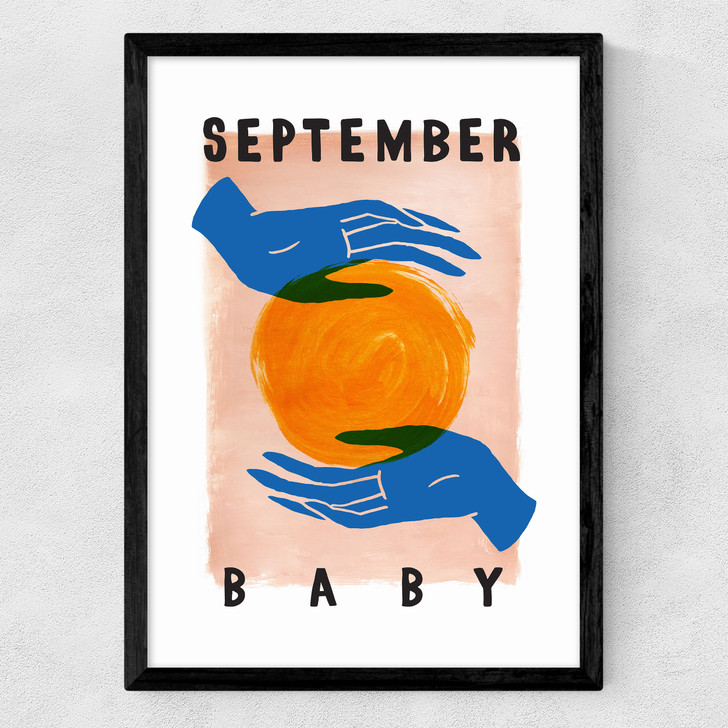 September Baby Medium Black Frame
