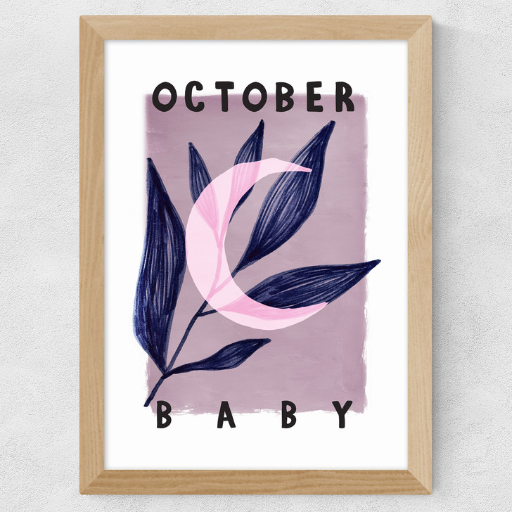October Baby Wide Oak Frame