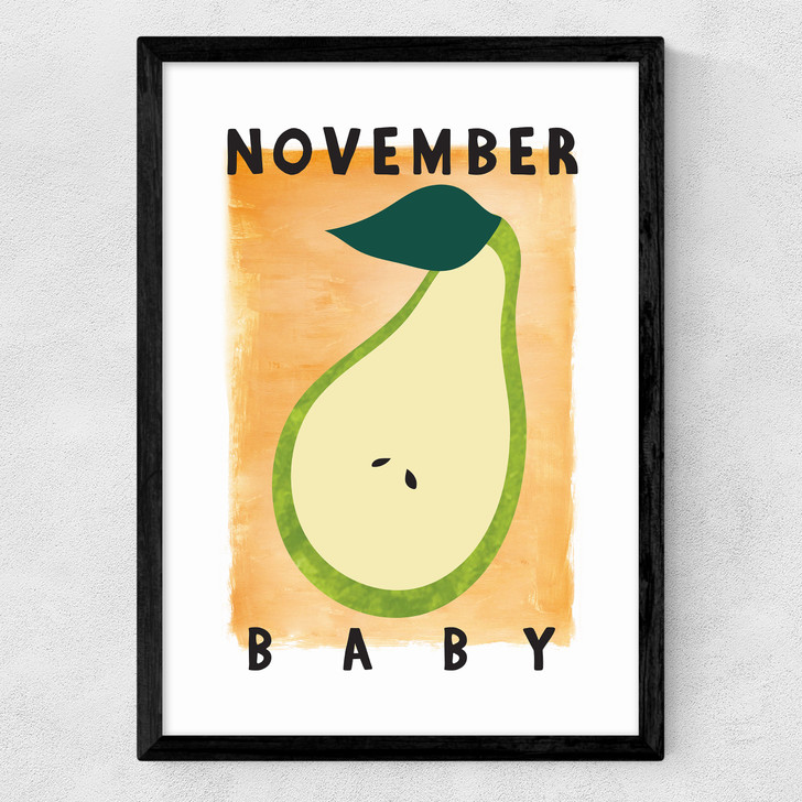November Baby Medium Black Frame