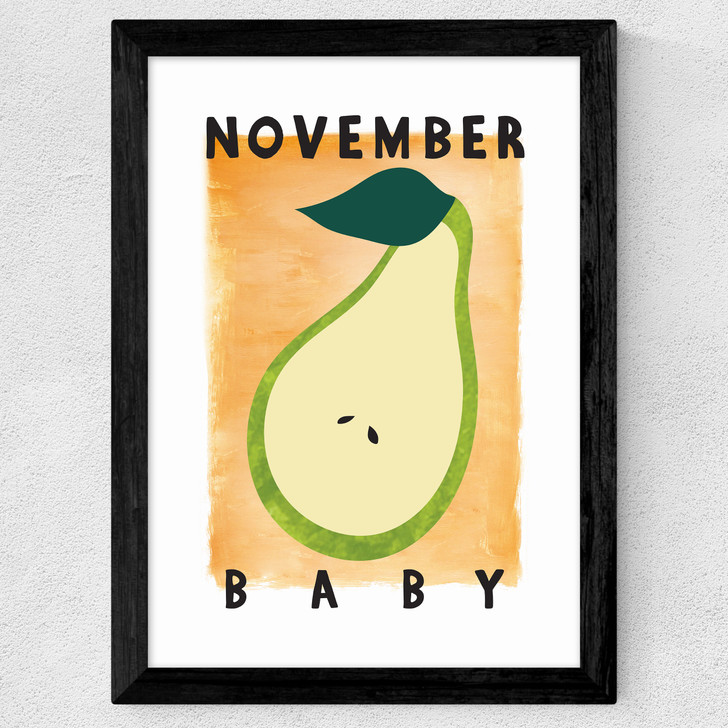 November Baby Wide Black Frame