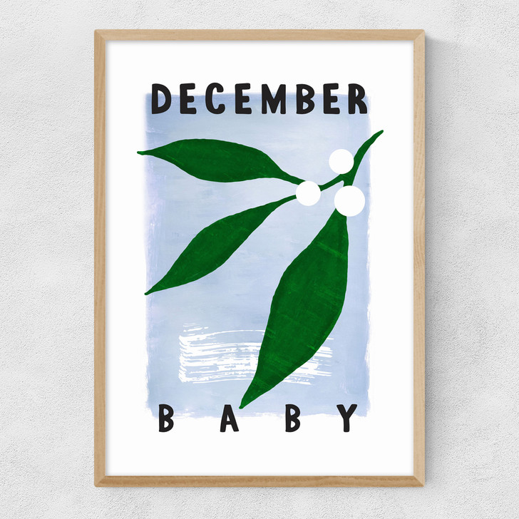 December Baby Narrow Oak Frame