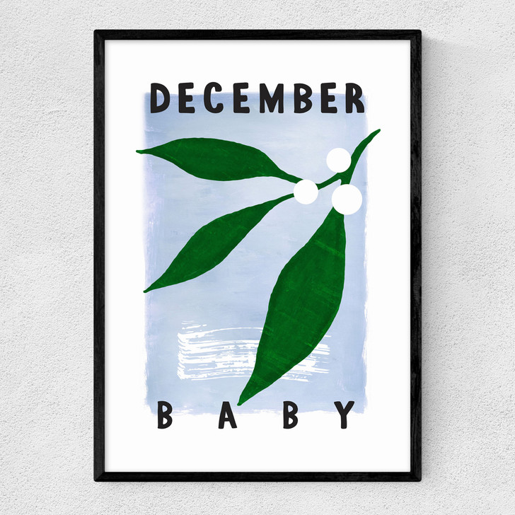 December Baby Narrow Black Frame