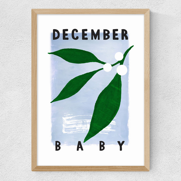 December Baby Medium Oak Frame