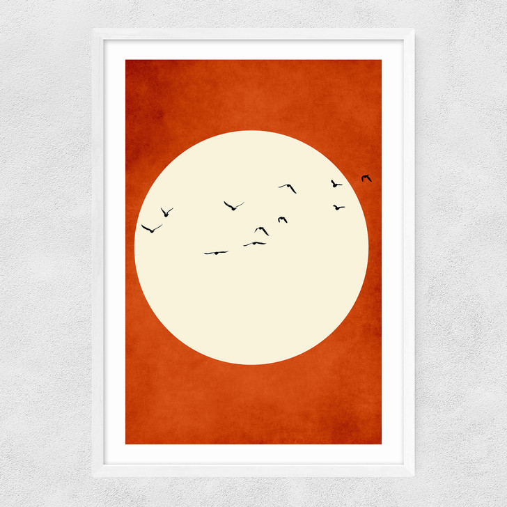 Warming Feelings Narrow White Frame