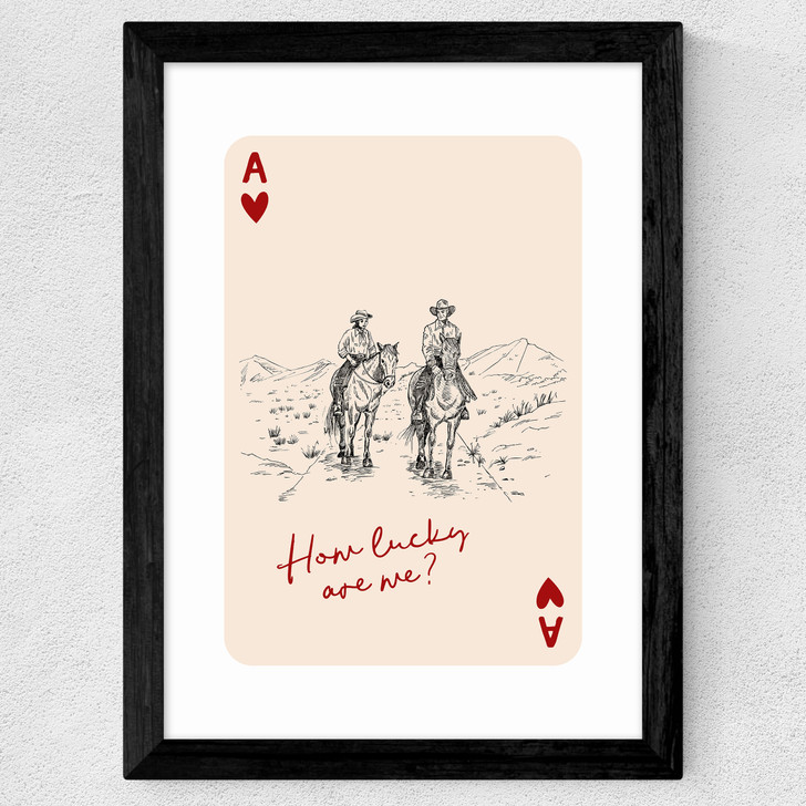 How Lucky Are We Wide Black Frame