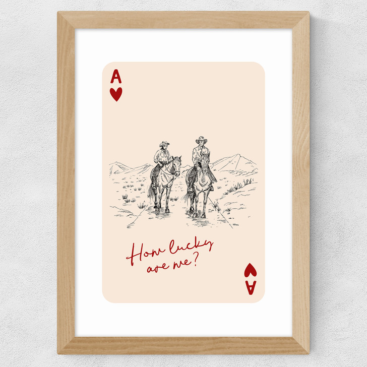 How Lucky Are We Wide Oak Frame