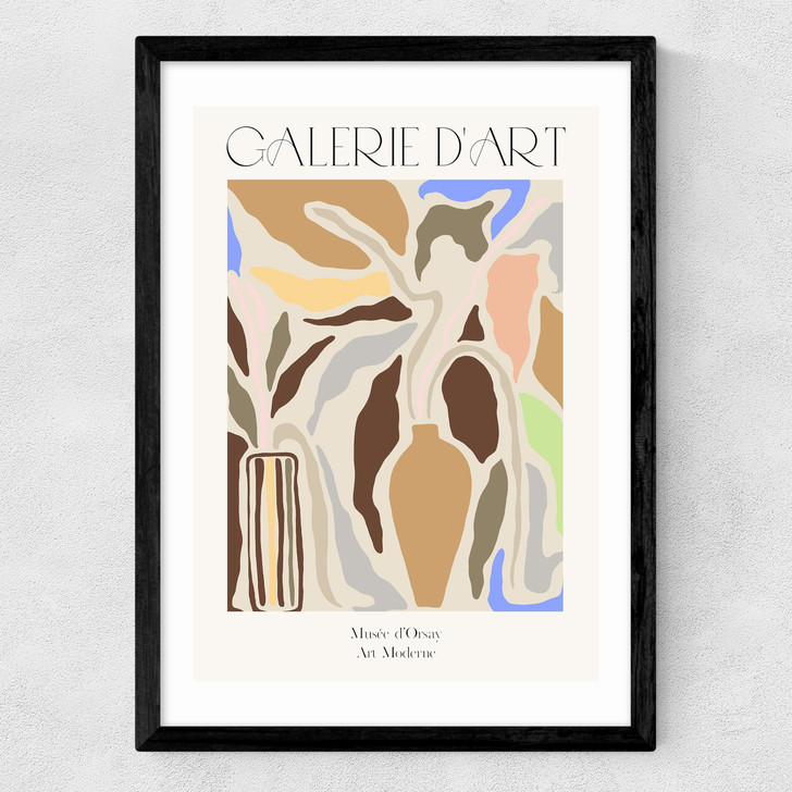 Abstract Pottery Medium Black Frame
