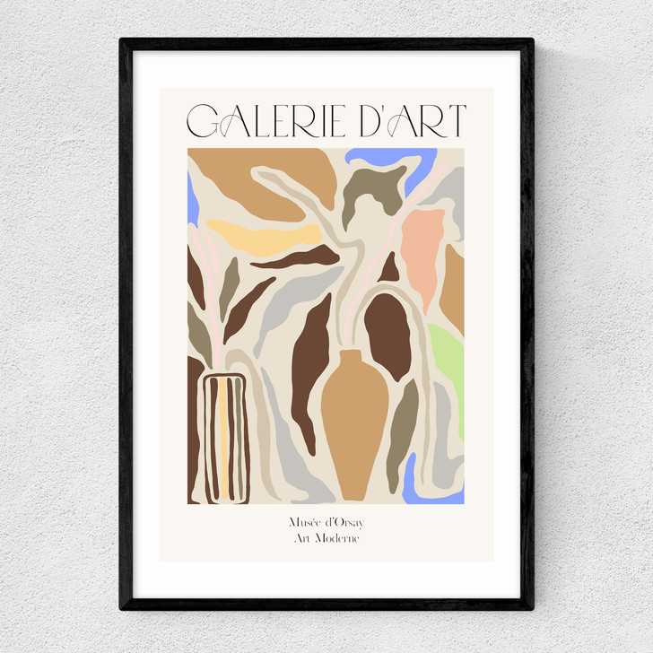 Abstract Pottery Narrow Black Frame