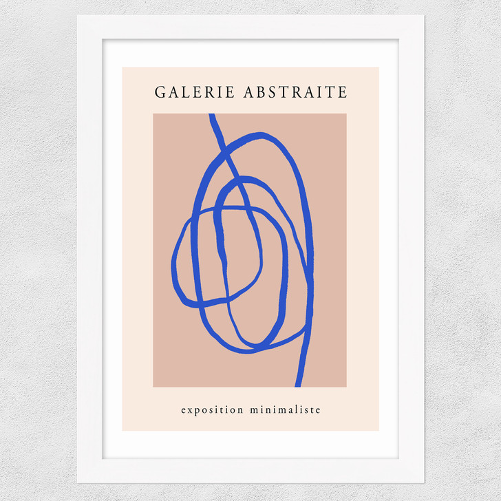 Blue Scribble Wide White Frame