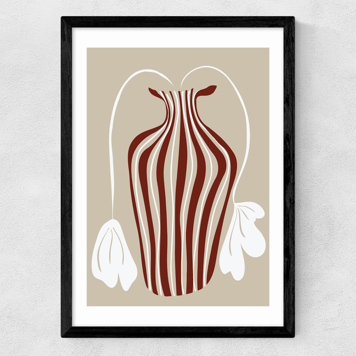 Dropping Leaf Plant Medium Black Frame