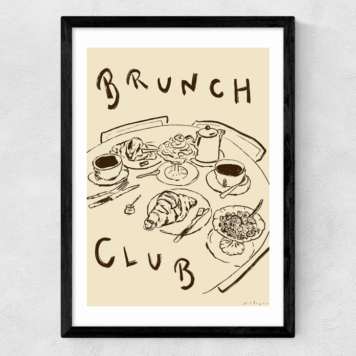 Welcome To Brunch Club Medium Black Frame