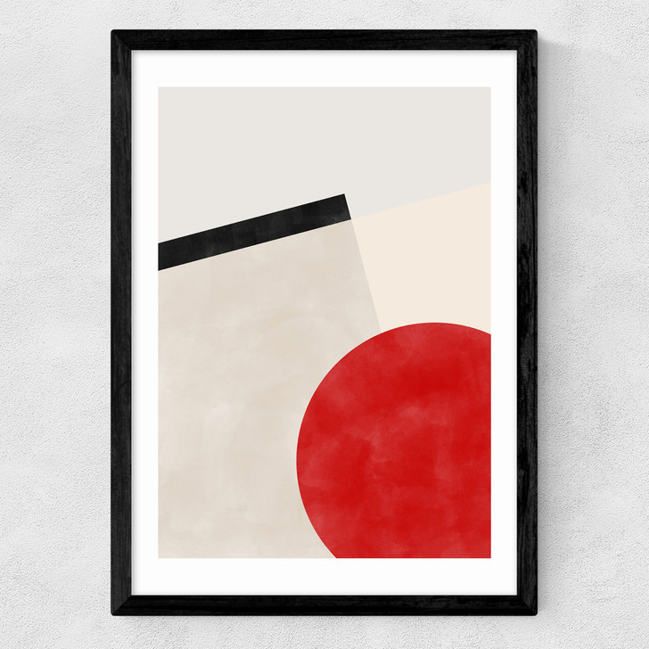 Pink & Red Graphic Poster III Medium Black Frame