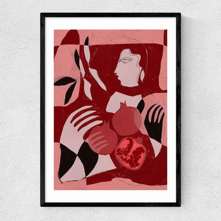 Pomegranate of the Soul II Narrow Black Frame