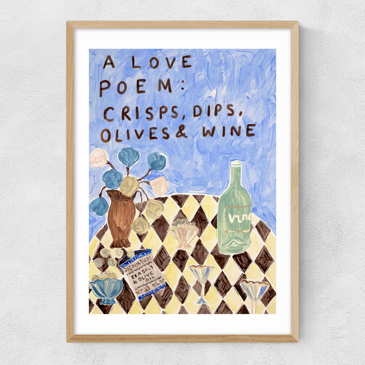 A Love Poem Narrow Oak Frame
