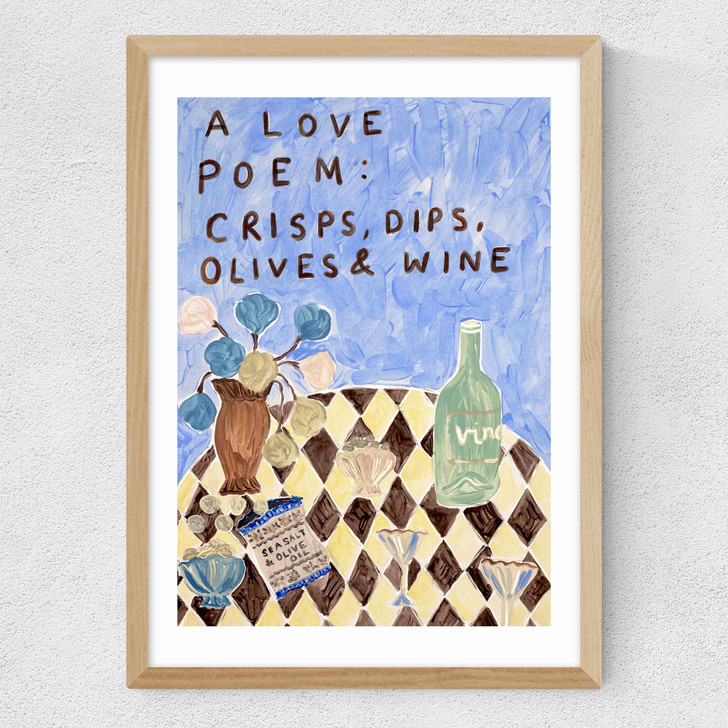 A Love Poem Medium Oak Frame