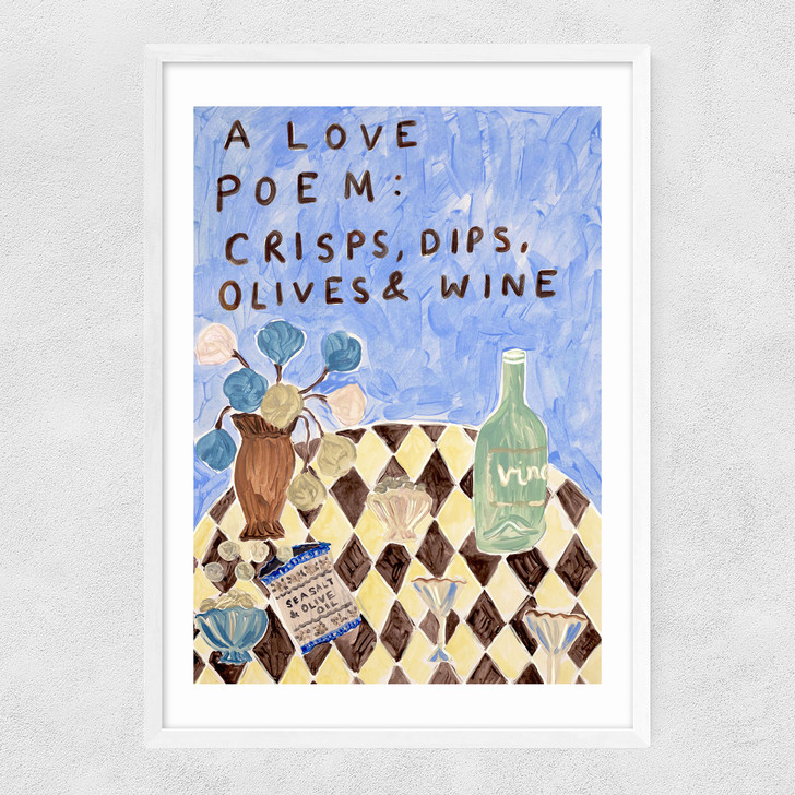 A Love Poem Narrow White Frame