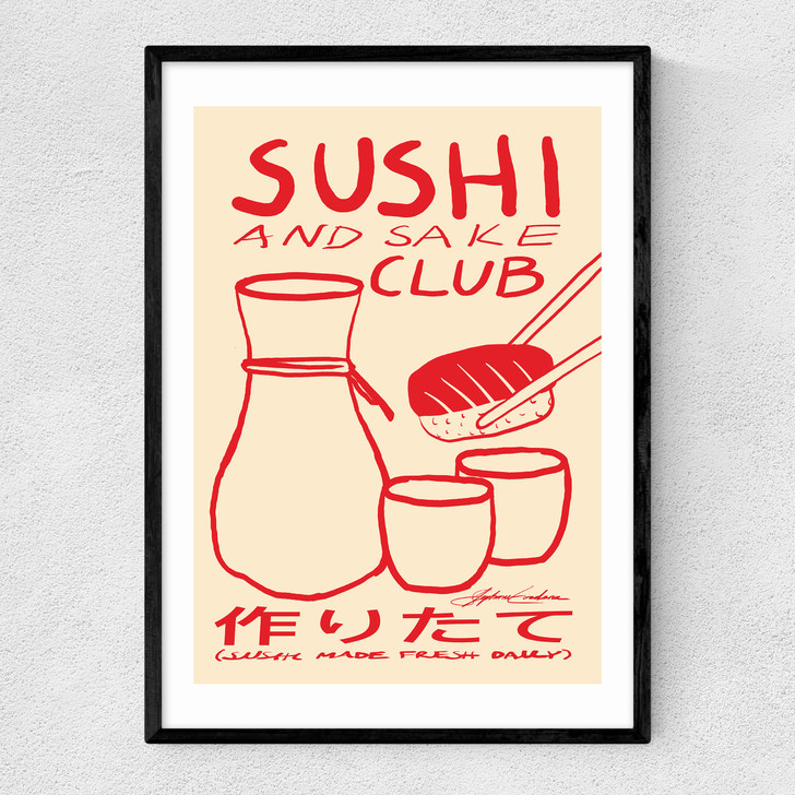 Sushi & Sake Club Narrow Black Frame