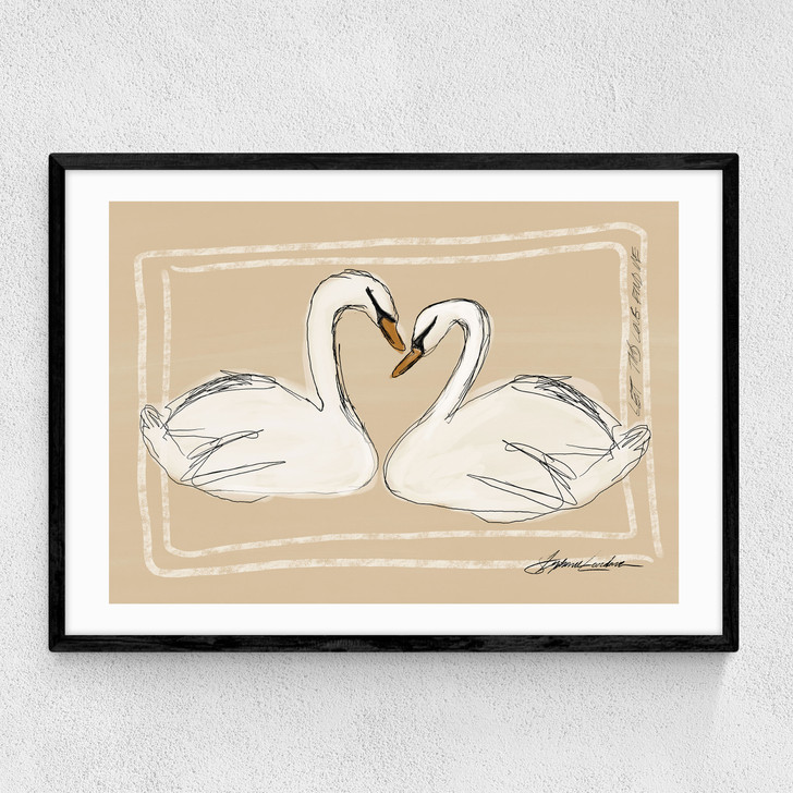 let this love find me art print by stephie cardona in black frame