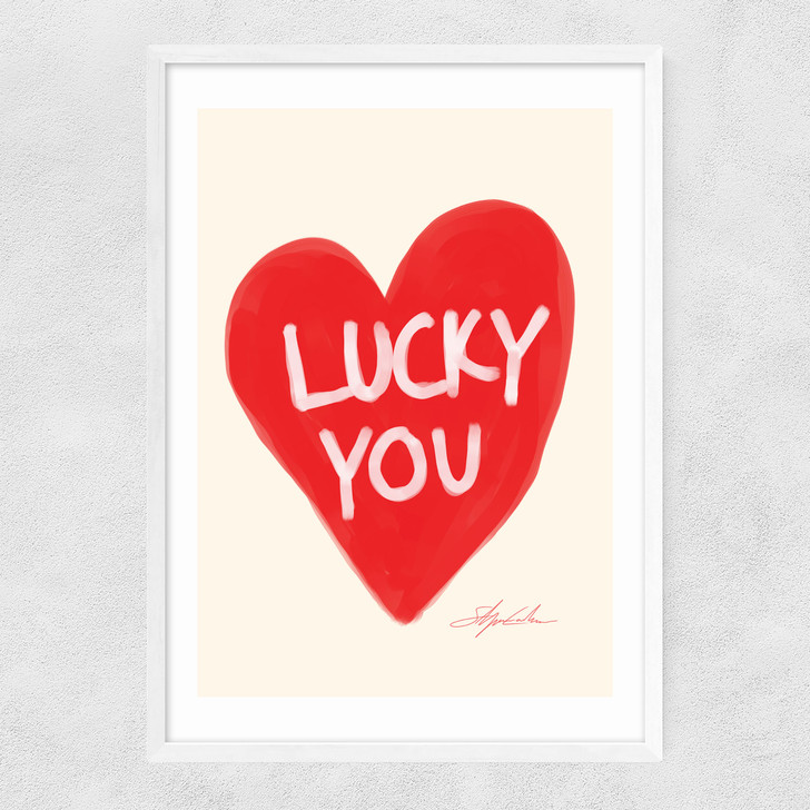 Lucky You Narrow White Frame