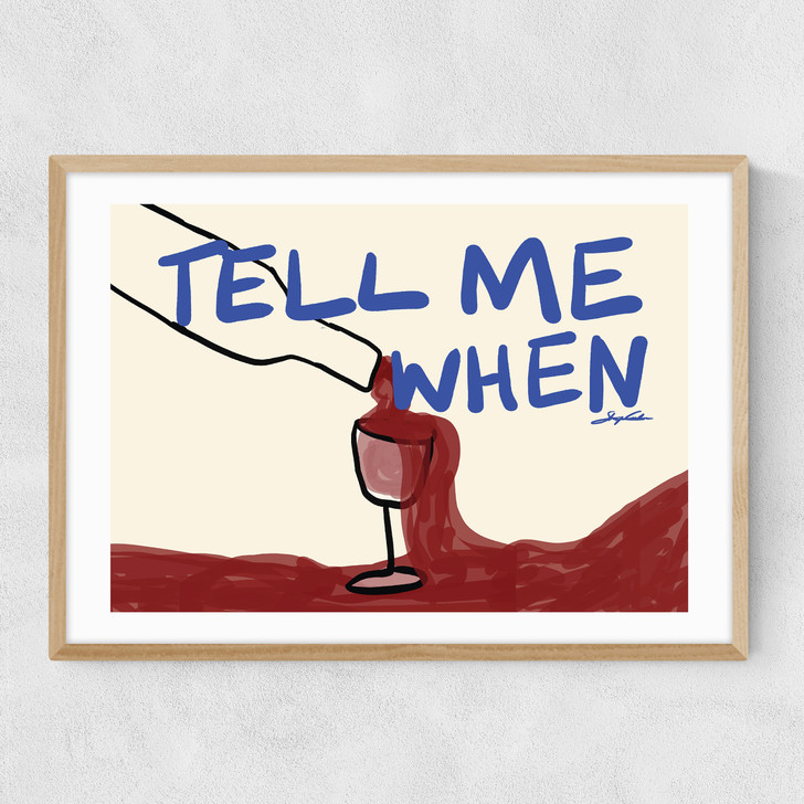 Tell Me When Narrow Oak Frame