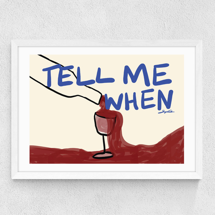 Tell Me When Medium White Frame