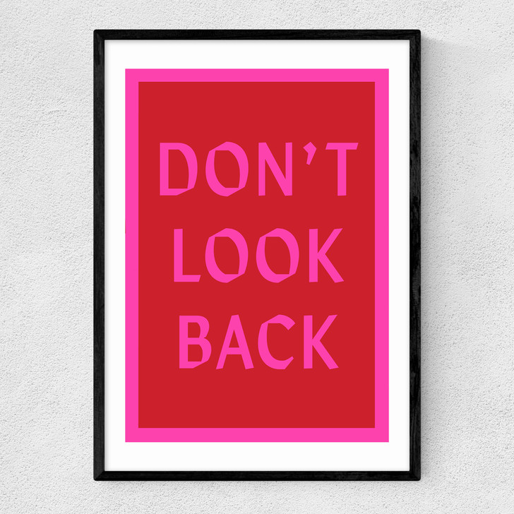 Don't Look Back Narrow Black Frame